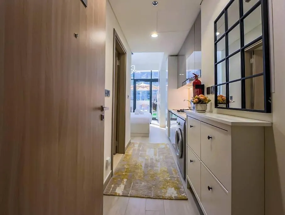 דירה דובאי Naseem Elegant Studio Escape In Al Merkadh